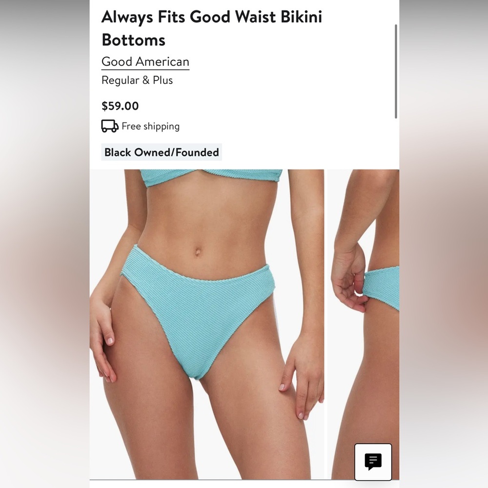 Good American Bikini Bottom NWOT